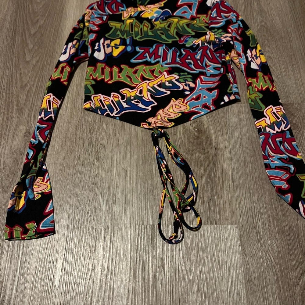 Colorful Graphic Long Sleeve Top